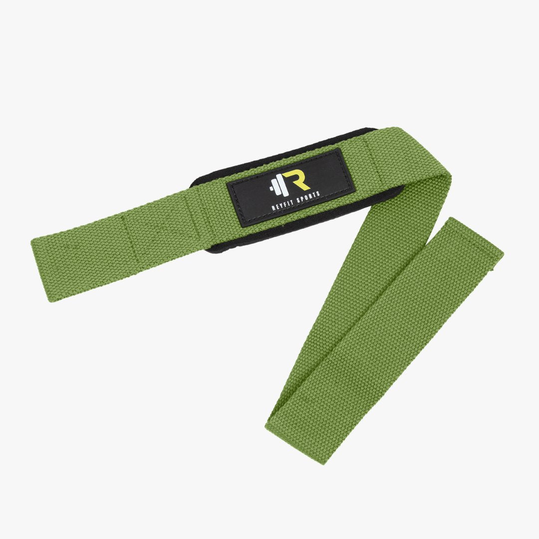 Lifting pols grip straps - Groen - ReyFit Sports