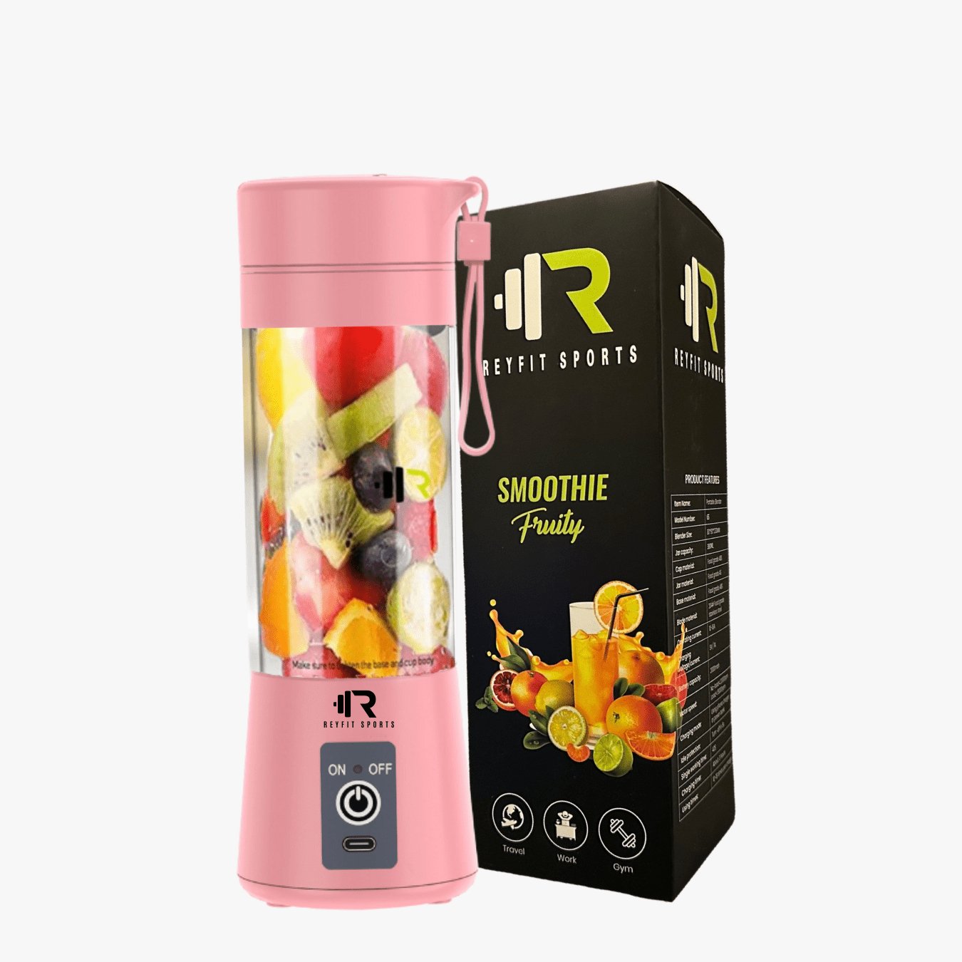 Portable Blender 380 ml - ReyFit Sports