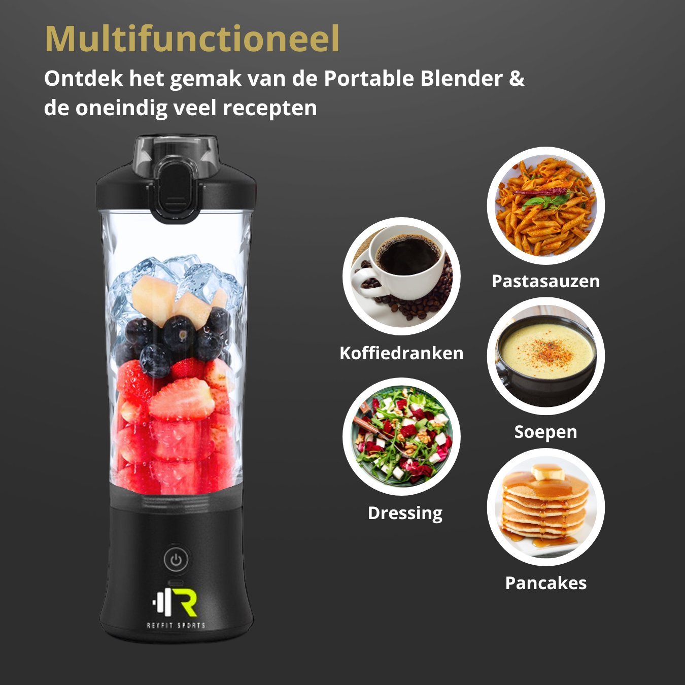 Smoothie Maker Blender 600 ml - ReyFit Sports