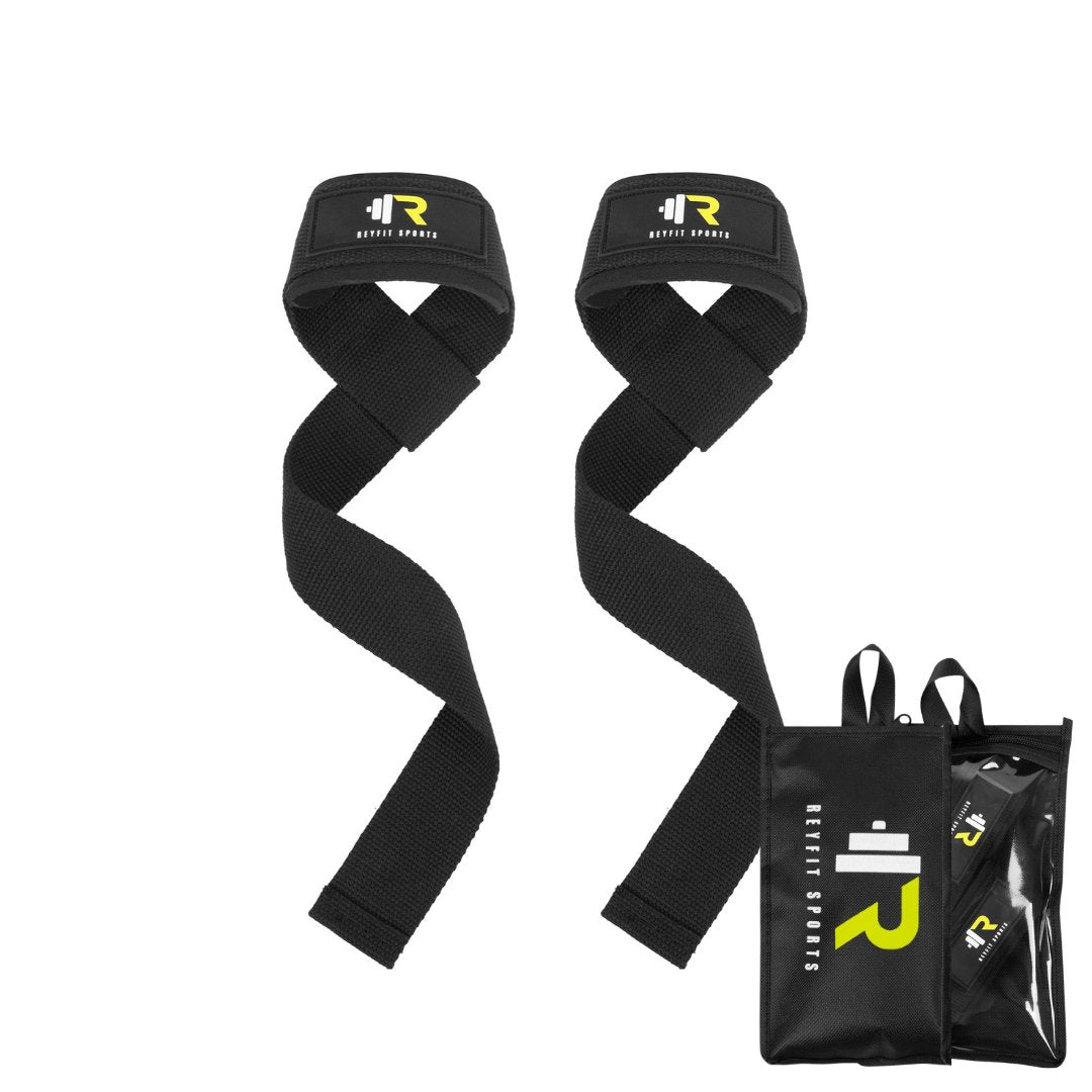 ReyFit Powerpack Lifting Bundle - Lifting Straps + Wrist Wraps + Dip Belt - Zwart - ReyFit Sports
