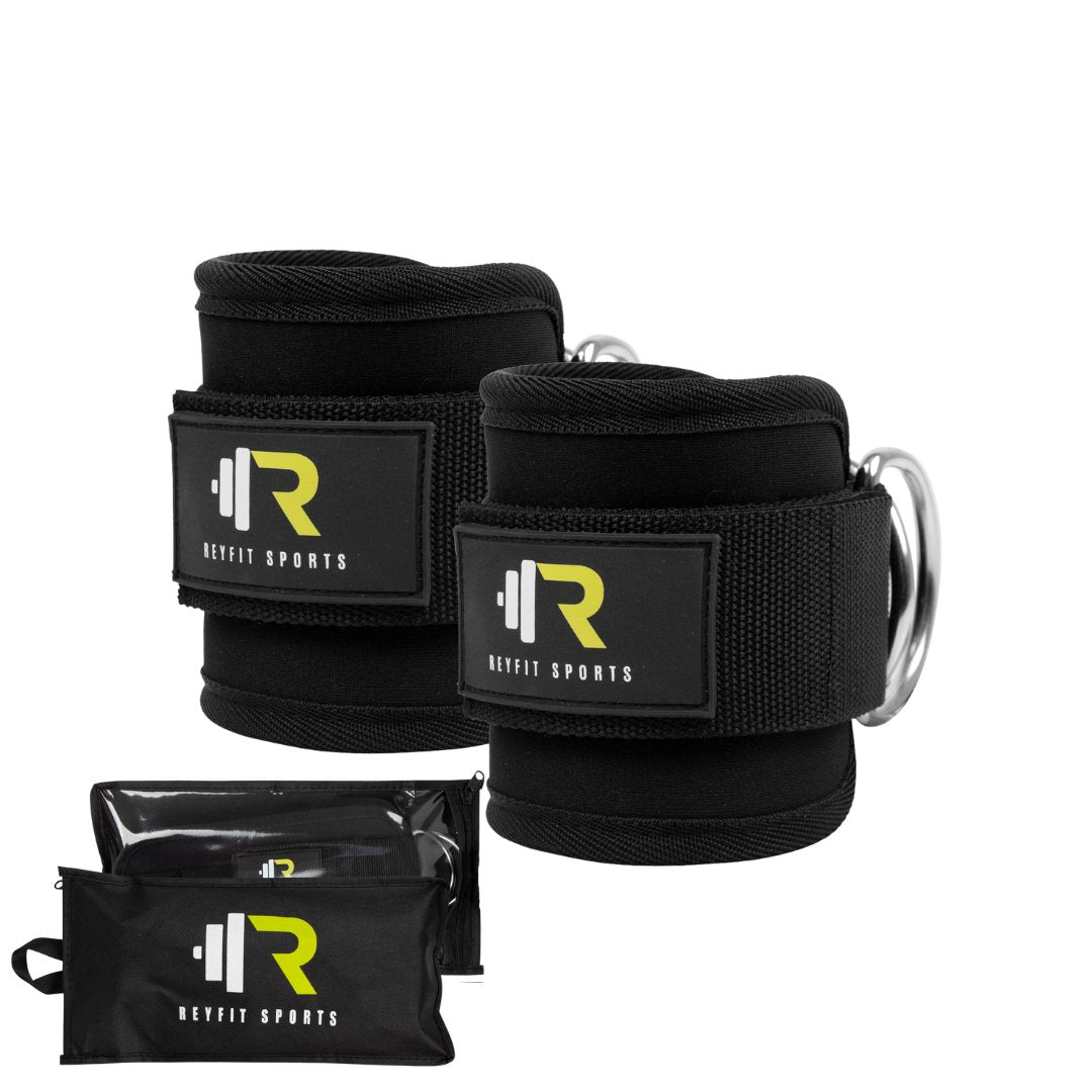 ReyFit Premium Ladies Lifting Bundle - Ankle Straps + Lifting Straps + Wrist Wraps + Weerstandsbanden - ReyFit Sports