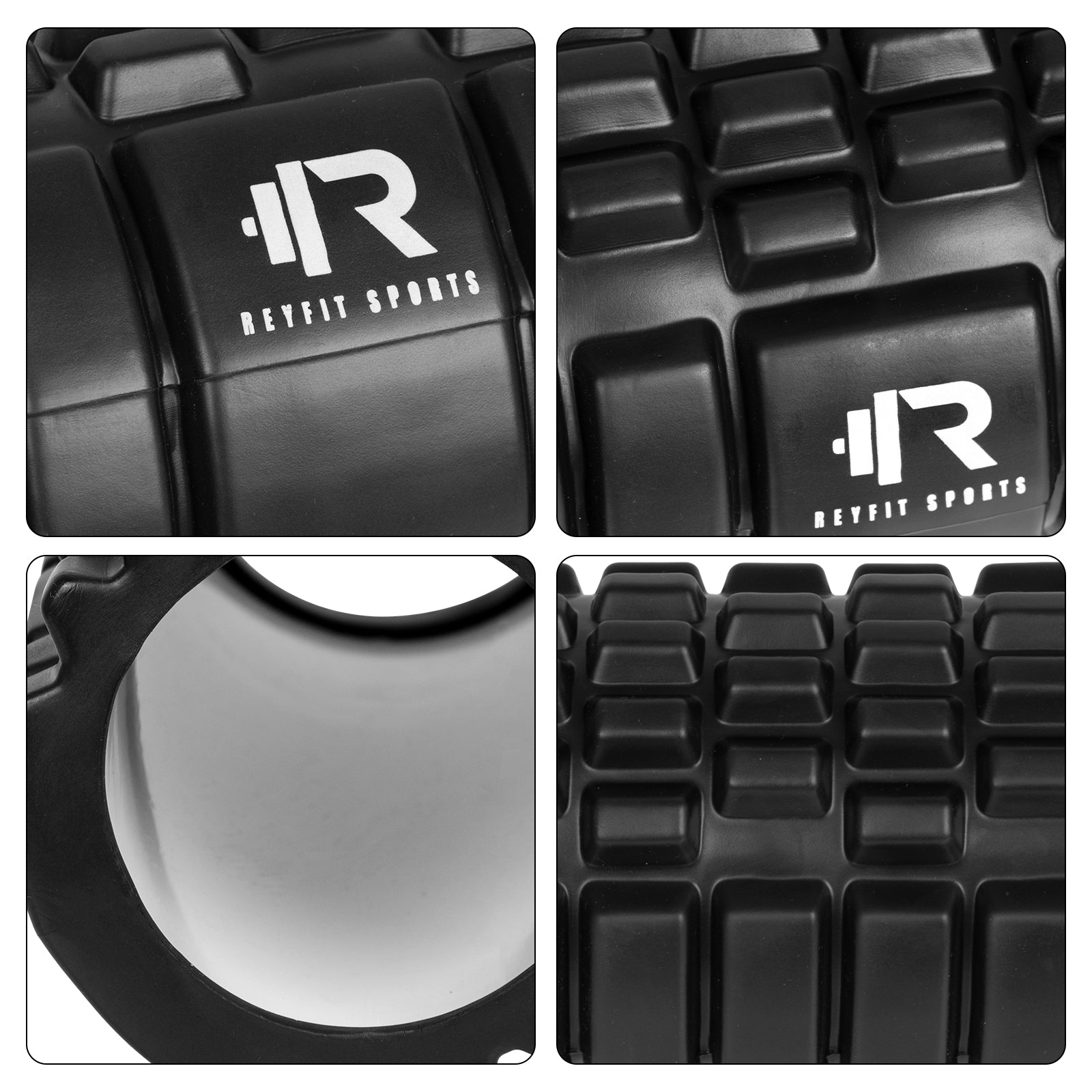 Foam roller massage roller zwart details