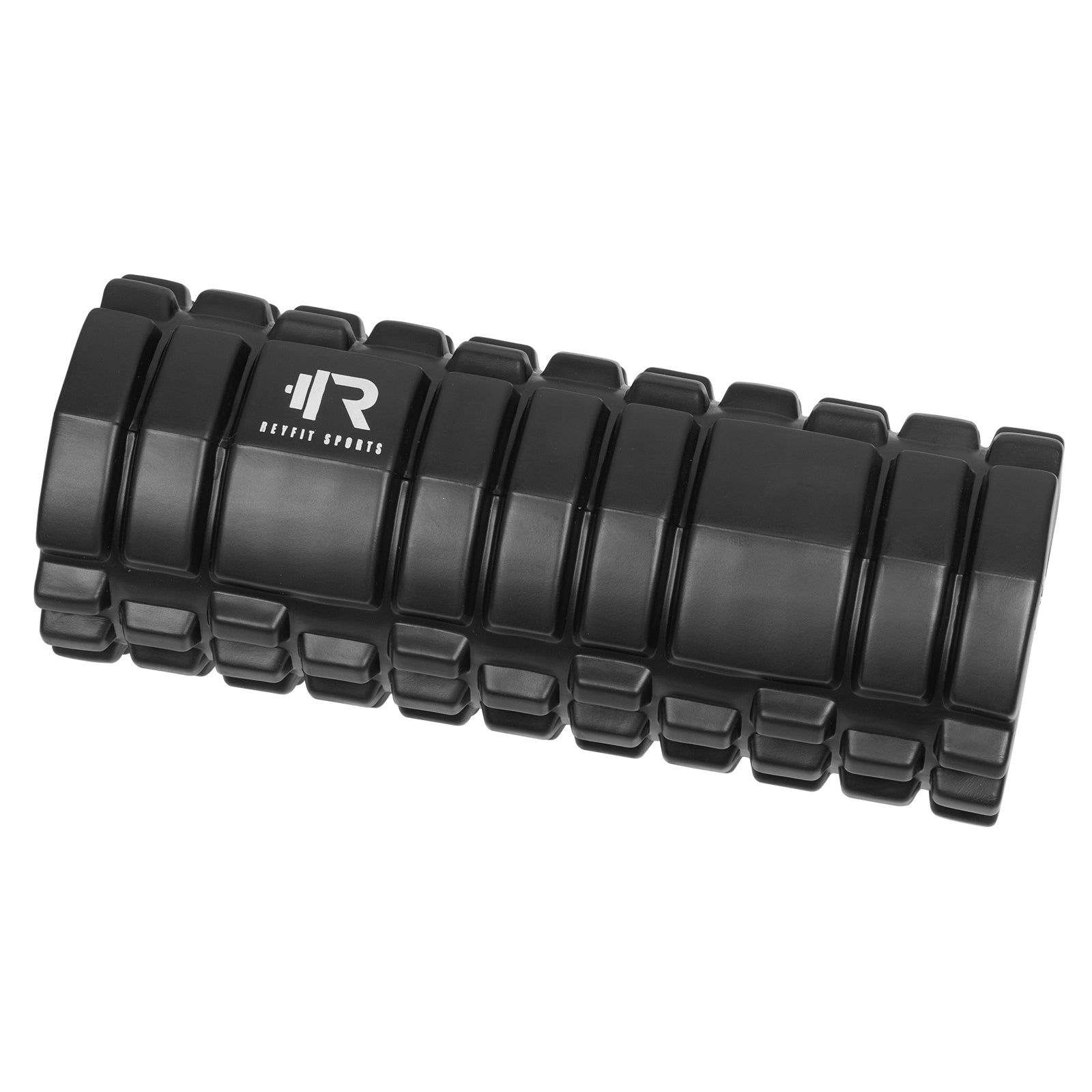 Foam roller massage roller zwart bovenaanzicht