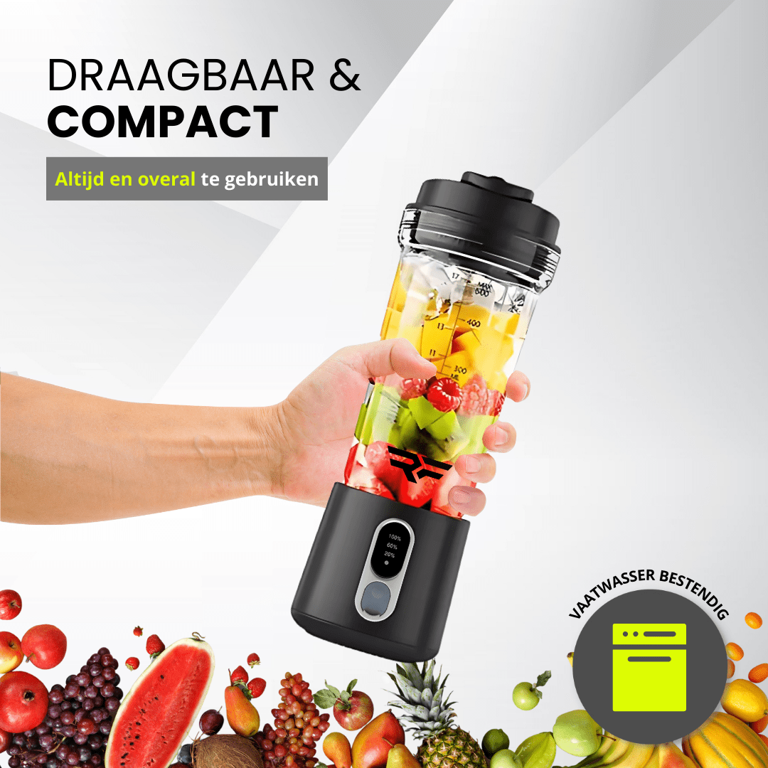 Draagbare Blender 500 ml - 500W Zwart - ReyFit Sports