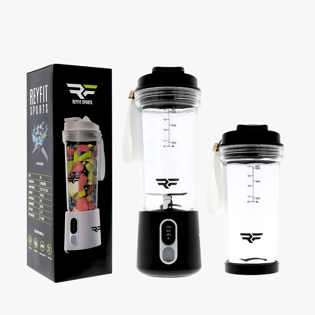 Draagbare Blender 500 ml - 500W Zwart - ReyFit Sports