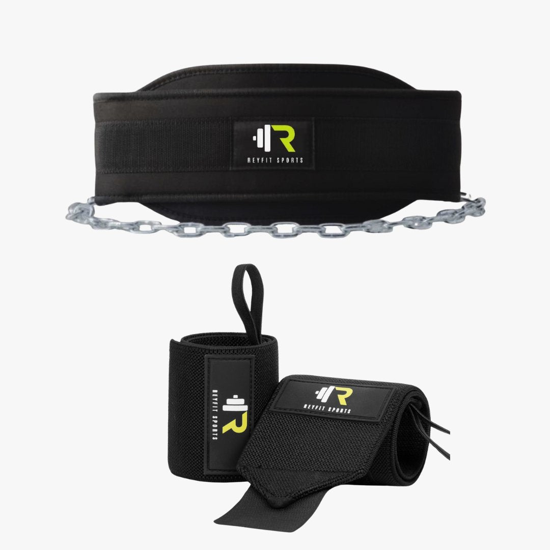 Lifting Bundle - Dip Belt + Wrist Wraps - ReyFit Sports