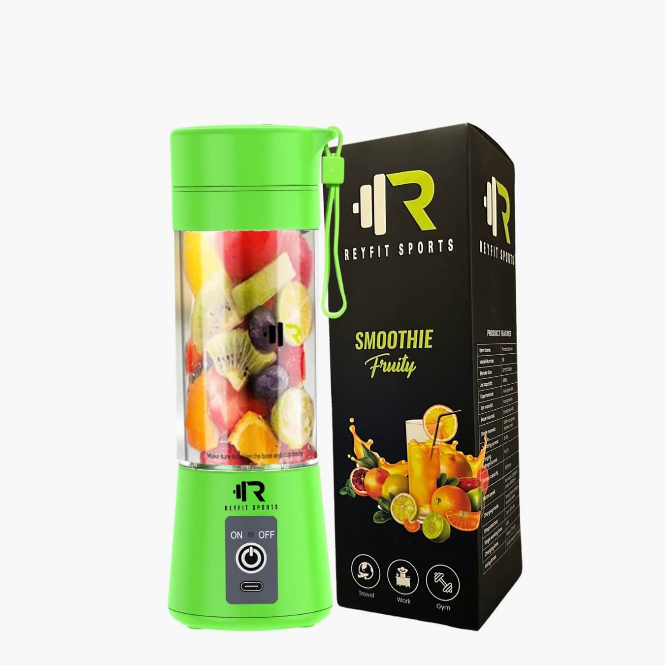 Portable Blender 380 ml - ReyFit Sports