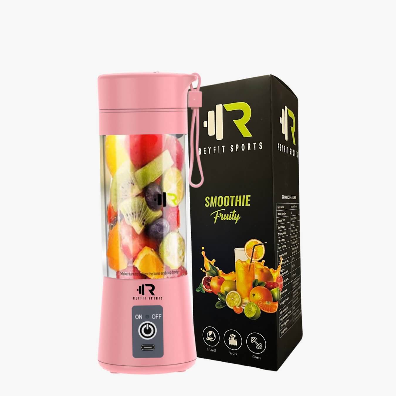 Portable Blender 380 ml - ReyFit Sports